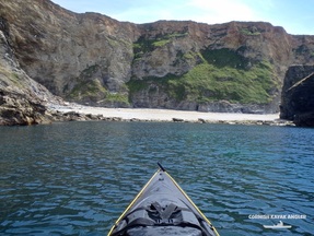 Kayak Fishing at Portreath - Stunning cliffs to the West